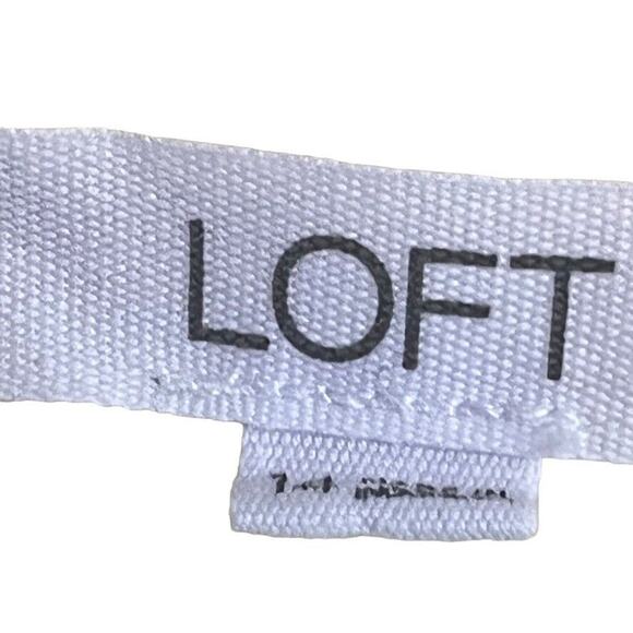 Ann Taylor Loft The Slim Yellow Khaki Stretch Cotton Flat Front Pants Womens 14 - Picture 16 of 16